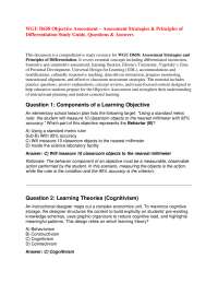 WGU D658 Objective Assessment Strategies Principles of Differentiation Guide 2026