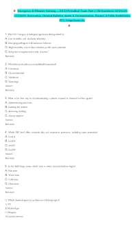 Emergency & Disaster Nursing — MCQ Periodical Exam Part 1