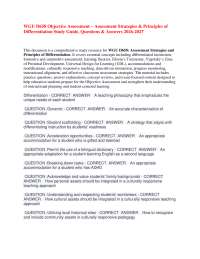 WGU D658 Objective Assessment Strategies Principles of Differentiation Guide 2026