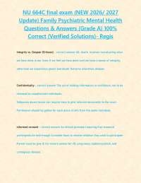 NU 664C final exam (NEW 2026/ 2027 Update) Family Psychiatric Mental Health Questions & An