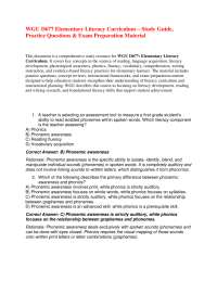WGU D677 Elementary Literacy Curriculum Study Guide Exam Prep Material 2026