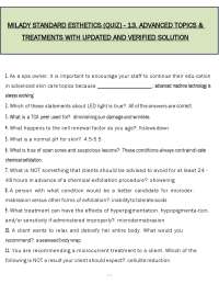 Milady Standard Esthetics Quiz 13 (PDF) | 2026 Esthetics Questions | Verified Answers
