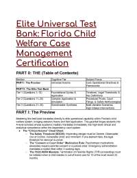 2026/2027 Florida Child Welfare Case Manager Certification Exam: Elite 20+ Question