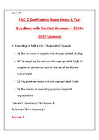 FAC-C CERTIFICATION EXAM NOTES | COMPLETE STUDY GUIDE & PRACTICE QUESTIONS