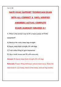 NATE HVAC SUPPORT TECHNICIAN EXAM WITH ALL CORRECT ANSWERS | COMPLETE STUDY GUIDE & PRACTI