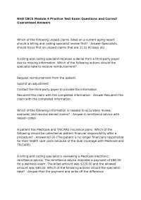 NHA CBCS Module 4 Practice Test Exam Questions and Correct Guaranteed Answers