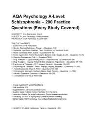 _AQA Psychology A-Level_ Schizophrenia – 200 Practice Questions (Every Study Covered).pdf
