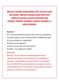 NMTCB CT BOARD EXAM NEWEST 2027 ACTUAL EXAM TEST BANK | COMPLETE STUDY GUIDE & VERIFIED AN