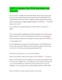 EDPNA Sample Test With Questions and Answers