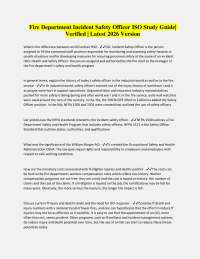 Fire Department Incident Safety Officer ISO Study Guide| Verified | Latest 2026 Version