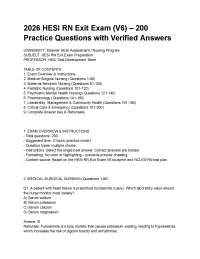 2026 HESI RN Exit Exam (V6) – 200 Practice Questions with Verified Answers.pdf
