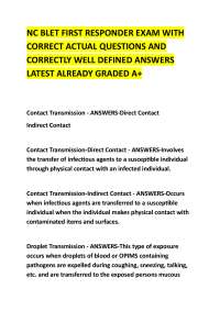 NC BLET FIRST RESPONDER EXAM WITH CORRECT ACTUAL QUESTIONS