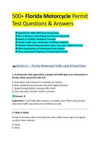500+ Florida Motorcycle Permit Practice Test Q&A [2026-27]