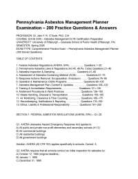 Pennsylvania Asbestos Management Planner Examination – 200 Practice Questions & Answers.pd