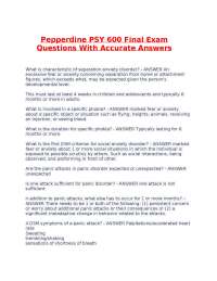 Pepperdine PSY 600 Final Exam Questions With Accurate Answers.