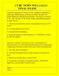 CCBC NURN 153 LATEST FINAL EXAM,CCBC NURN 153 LATEST FINAL EXAM