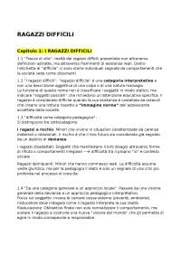Riassunto Ragazzi difficili
