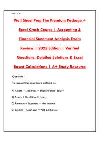 WALL STREET PREP THE PREMIUM PACKAGE | COMPLETE STUDY GUIDE & PRACTICE EXAM QUESTIONS PDF