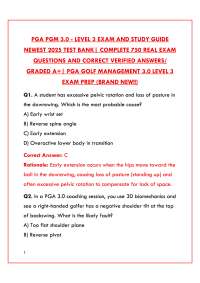 PGA PGM 3 EXAM STUDY GUIDE | COMPLETE PRACTICE QUESTIONS & VERIFIED ANSWERS PDF