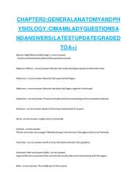 Chapter 2 General Anatomy and Physiology CIMA Milady Questions and Answers Latest Updated