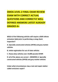 SMOG LEVEL 2 FINAL EXAM REVIEW EXAM WITH CORRECT ACTUAL QUESTIONS