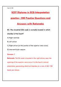 SCST DIPLOMA IN ECG INTERPRETATION PRACTICE EXAM | COMPLETE STUDY GUIDE & VERIFIED ANSWERS