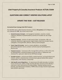 Utah Property & Casualty Insurance Producer – Comprehensive Insurance Licensing Study Guid