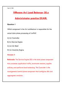 VMWARE AVI LOAD BALANCER 3.0 EXAM STUDY GUIDE | COMPLETE PRACTICE QUESTIONS & VERIFIED ANS