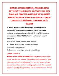 2025/2026 SHRM CP Exam: Certified Professional Practice Test & Study Guide