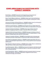 ASWB LMSW EXAM (Full) QUESTIONS WITH CORRECT ANSWERS.
