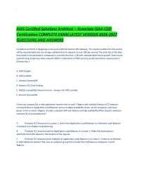 AWS Certified Solutions Architect – Associate (SAA-C02) Certification COMPLETE EXAM LATEST