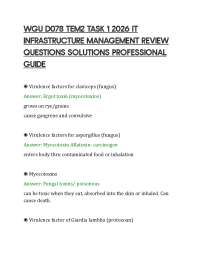 WGU D078 TEM2 TASK 1 2026 IT INFRASTRUCTURE MANAGEMENT REVIEW QUESTIONS SOLUTIONS PROFESSI