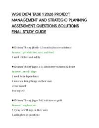 WGU D674 TASK 1 2026 PROJECT MANAGEMENT AND STRATEGIC PLANNING ASSESSMENT QUESTIONS SOLUTI