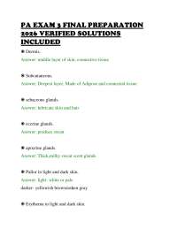 PA EXAM 3 FINAL PREPARATION 2026 VERIFIED SOLUTIONS INCLUDED