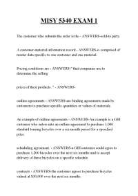 MISY 5340 EXAM 1 ,MISY 5340 EXAM 1 ,MISY 5340 EXAM 1