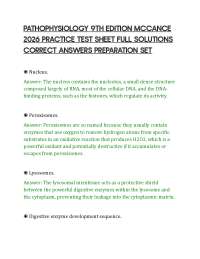 PATHOPHYSIOLOGY 9TH EDITION MCCANCE 2026 PRACTICE TEST SHEET FULL SOLUTIONS CORRECT ANSWER