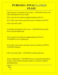 PUBH 6011- FINAL LATEST EXAM ,PUBH 6011- FINAL LATEST EXAM
