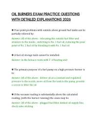 OIL BURNERS EXAM PRACTICE QUESTIONS WITH DETAILED EXPLANATIONS 2026