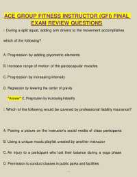 ACE GFI Final Exam Review Questions Study Guide Questions with Complete Solutions.
