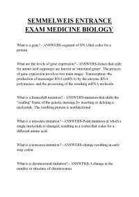 SEMMELWEIS ENTRANCE EXAM MEDICINE BIOLOGY