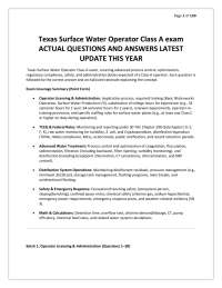 Texas Surface Water Operator Class A exam ACTUAL QUESTIONS AND ANSWERS LATEST UPDATE THIS
