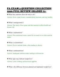 PA EXAM 3 QUESTION COLLECTION 2026 FULL REVIEW GRADED A+