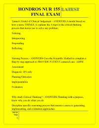 HONDROS NUR 155 LATEST FINAL EXAM ,HONDROS NUR 155 LATEST FINAL EXAM