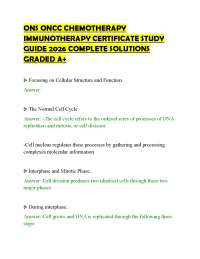 ONS ONCC CHEMOTHERAPY IMMUNOTHERAPY CERTIFICATE STUDY GUIDE 2026 COMPLETE SOLUTIONS GRADED