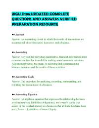 WGU D196 UPDATED COMPLETE QUESTIONS AND ANSWERS VERIFIED PREPARATION RESOURCE