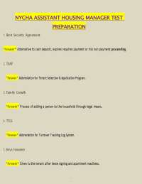 NYCHA Assistant Housing Manager Test Preparation Study Guide