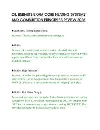 OIL BURNERS EXAM CORE HEATING SYSTEMS AND COMBUSTION PRINCIPLES REVIEW 2026