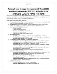 Pennsylvania Sewage Enforcement Officer (SEO) Certification Exam QUESTIONS AND VERIFIED AN