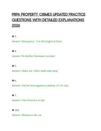 PRPA PROPERTY CRIMES UPDATED MOCK EXAM WITH ANSWER RATIONALES 2026