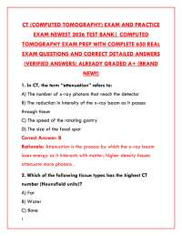 CT Exam 2025-2026 | Computed Tomography Practice Questions & Study Guide